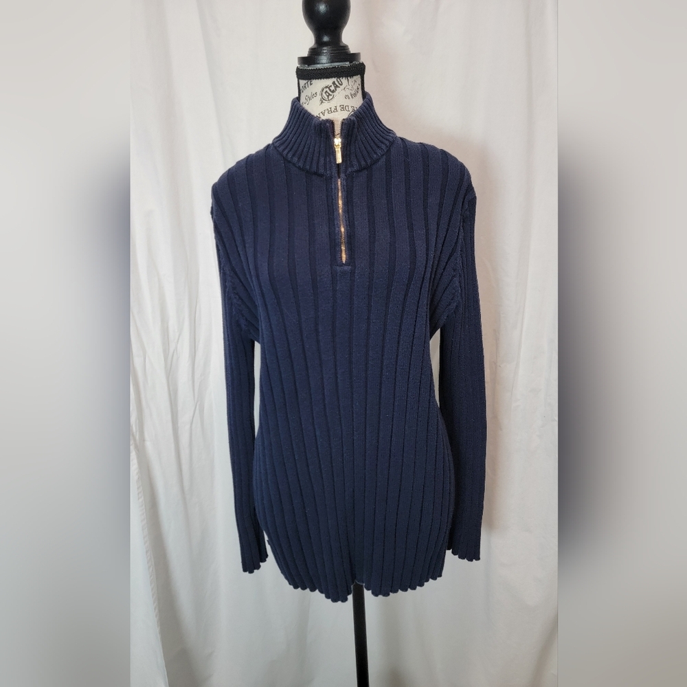 L.L. Bean Navy Blue Turtleneck Sweater